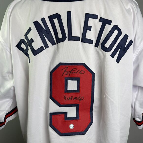 Terry Pendleton Atlanta Braves Autographed Jersey, Size XL, Authentic AWM Cert. - Picture 1 of 13